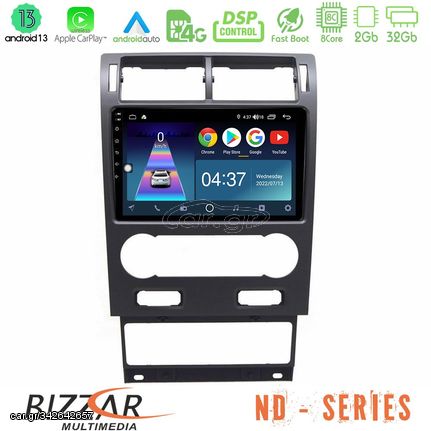 Bizzar ND Series 8Core Android13 2+32GB Ford Mondeo 2004-2007 Navigation Multimedia Tablet 9"