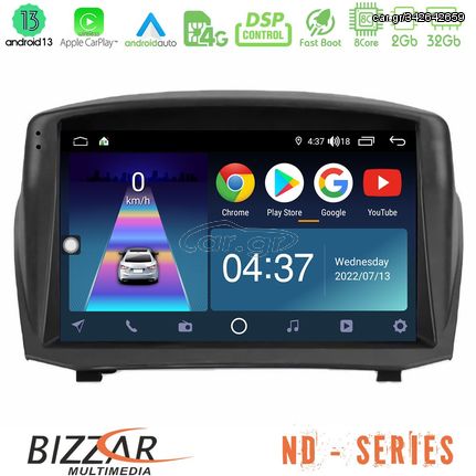 Bizzar ND Series 8Core Android13 2+32GB Ford Fiesta 2008-2012 Navigation Multimedia Tablet 9" (Oem Style)