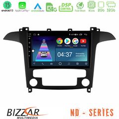 Bizzar ND Series 8Core Android13 2+32GB Ford S-Max 2006-2012 Navigation Multimedia Tablet 9"