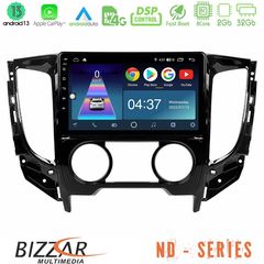 Bizzar ND Series 8Core Android13 2+32GB Mitsubishi L200 2016-> & Fiat Fullback (Manual A/C) Navigation Multimedia Tablet 9"