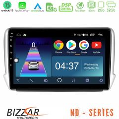 Bizzar ND Series 8Core Android13 2+32GB Peugeot 208/2008 Navigation Multimedia Tablet 10"