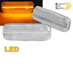 Πλαϊνά Φλας Φτερού Για Mercedes-Benz ML W163 98-02 Led Dynamic Άσπρα 2 Τεμάχια