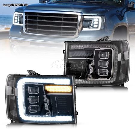 ΦΑΝΑΡΙΑ ΕΜΠΡΟΣ LED Headlights GMC Sierra 1500 2500HD 3500HD