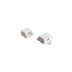 Set Of White Plastic End Caps For P151, 2Pcs With Hole