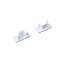 Set Of White Plastic End Caps For P109, 1Pc With Hole + 1Pc Without Hole