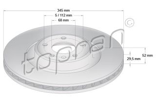 TOPRAN 113 008 - ΔIΣKOΠΛAKEΣ EMΠPOΣ AUDI A4 A5