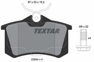 TEXTAR (263 10) ΔΙΣΚΟΦΡΕΝΑ V.W (15.2 mm) TEXTAR 2355401