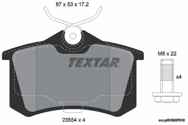 TEXTAR (263 05) ΔΙΣΚΟΦΡΕΝΑ V.W (17.2 mm) TEXTAR 2355402