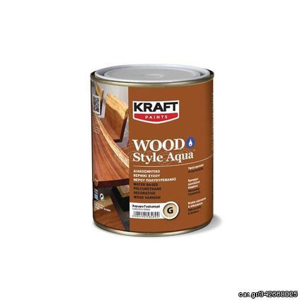 Βερνίκι ξύλου νερού πολυουρεθάνης 0,75L KRAFT Wood Style Aqua