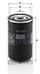 MANN ΦΙΛΤΡΑ ΛΑΔΙΟΥ MERCEDES MANN-FILTER W 719/13