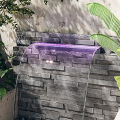 Σιντριβάνι Καταρράκτης Πισίνας με RGB LED 90 εκ. Ακρυλικό 151404
