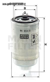 MANN ΦΙΛΤΡΑ ΚΑΥΣΙΜΟΥ PSA MANN-FILTER WK 854/6