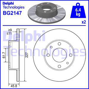 DELPHI ΔΙΣΚΟΠΛΑΚΕΣ (1τεμ.) DELPHI BG2147