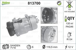 VALEO ΚΟΜΠΡΕΣΕΡ A/C VALEO 813700