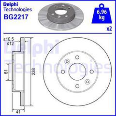 DELPHI ΔΙΣΚΟΠΛΑΚΕΣ (1τεμ.) DELPHI BG2217