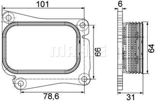 MAHLE-BEHR ΨΥΓΕΙΟ ΛΑΔΙΟΥ MAHLE CLC 111 000S