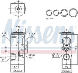 NISSENS ΒΑΛΒΙΔΑ ΕΚΤΟΝΩΣΗΣ A/C NISSENS 999373