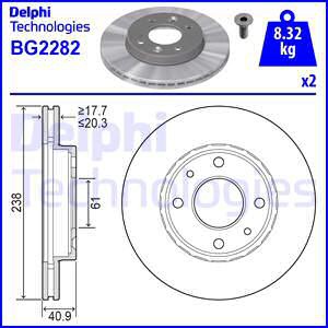 DELPHI ΔΙΣΚΟΠΛΑΚΕΣ (1τεμ.) DELPHI BG2282