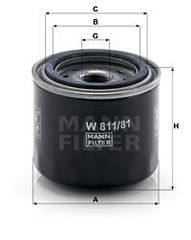 MANN ΦΙΛΤΡΑ ΛΑΔΙΟΥ DAEWOO MANN-FILTER W 811/81