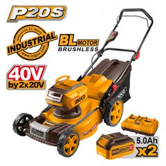 LMLI20186 Μηχανή Γκαζόν Μπαταρίας 18" 20V (2x5.0Ah) - ΜΕ ΜΠΑΤΑΡΙΑ & ΦΟΡΤΙΣΤΗ - INGCO (#LMLI20186)