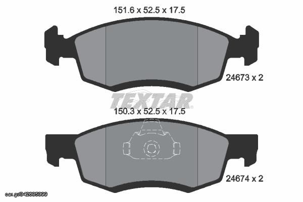 TEXTAR ΔΙΣΚΟΦΡΕΝΑ DACIA TEXTAR 2467301