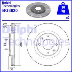 DELPHI ΔΙΣΚΟΠΛΑΚΕΣ (1τεμ.) DELPHI BG3620