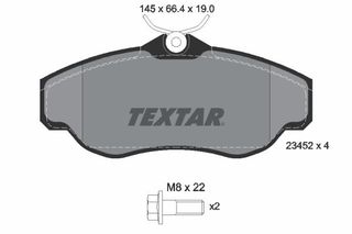 TEXTAR (576 00) ΔΙΣΚΟΦΡΕΝΑ LAND ROVER TEXTAR 2345201