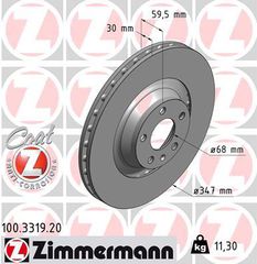 ZIMMERMANN ΔΙΣΚ/ΚΕΣ -1- AUDI COAT Z ZIMMERMANN 100.3319.20