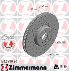 ZIMMERMANN ΔΙΣ/ΚΕΣ BMW COAT Z ZIMMERMANN 150.2980.20