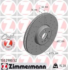 ZIMMERMANN ΔΙΣ/ΚΕΣ ΤΡΥΠΗΤΕΣ SPORT BMW ZIMMERMANN 150.2980.52