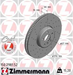 ZIMMERMANN ΔΙΣ/ΚΕΣ ΤΡΥΠΗΤΕΣ SPORT BMW ZIMMERMANN 150.2981.52