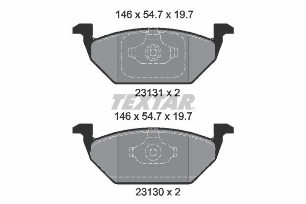 TEXTAR (633 20) ΔΙΣΚΟΦΡΕΝΑ V.W TEXTAR 2313001