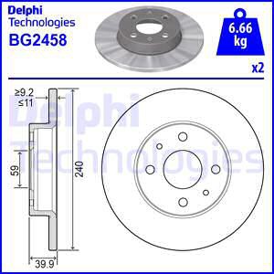 DELPHI ΔΙΣΚΟΠΛΑΚΕΣ (1τεμ.) DELPHI BG2458