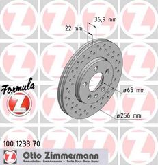 ZIMMERMANN ΔΙΣΚ/ΚΕΣ AUDI/VAG FORMULA Z ZIMMERMANN 100.1233.70