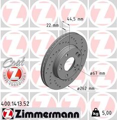 ZIMMERMANN ΔΙΣ/ΚΕΣ ΤΡΥΠΗΤΕΣ SPORT ZIMMERMANN 400.1413.52