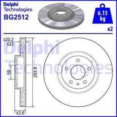 DELPHI ΔΙΣΚΟΠΛΑΚΕΣ (1τεμ.) DELPHI BG2512