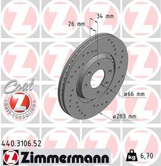 ZIMMERMANN ΔΙΣ/ΚΕΣ ΤΡΥΠΗΤΕΣ SPORT  PSA ZIMMERMANN 440.3106.52