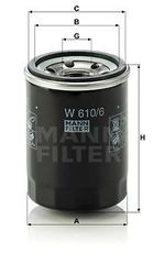 MANN ΦΙΛΤΡΑ ΛΑΔΙΟΥ HONDA MANN-FILTER W 610/6