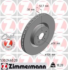 ZIMMERMANN ΔΙΣΚ/ΚΕΣ SUBARU COAT Z ZIMMERMANN 530.2460.20