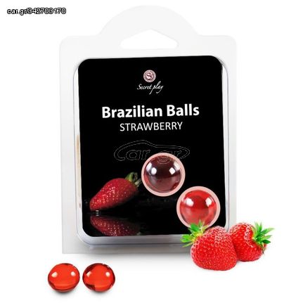 SECRETPLAY | 2 BRAZILIAN BALLS - Φράουλα