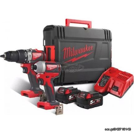 MILWAUKEE -4933464522 M18 BLPP2A2-502X Σετ Εργαλείων Μπαταρίας 18V (2x5.0Ah)