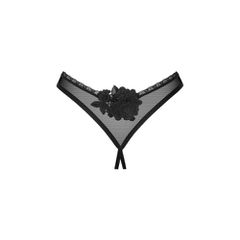 Plus size Obsessive Latinesa crotchless thong Black-thumb-2