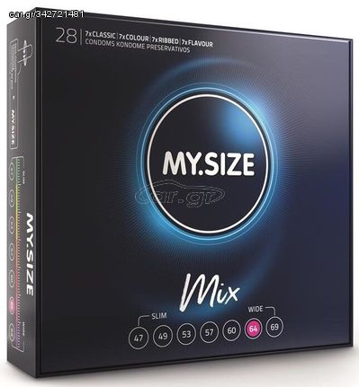 MY SIZE | MIX CONDOMS - 64 MM - 28 τεμάχια