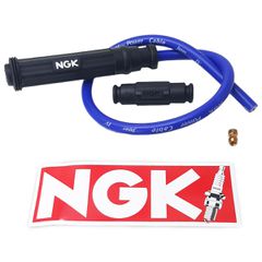 Μπουζοκαλώδιο με πίπα μπουζιού ίσια Racing NGK μαύρη