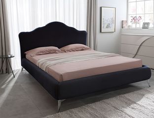 Υπέρδιπλο κρεβάτι Magic για στρώμα 180x200cm με αποθηκευτικό χώρο και τελάρο, Μαύρο 208x220x115cm - AL-MAJ458