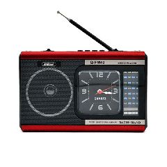 Ραδιόφωνο με Ρολόι ,Ηχείο Bluetooth, Φακό,Mp3 Player και Αναλογικό Χειρισμό Andowl Q-FM40  Κόκκινο-Μαύρο