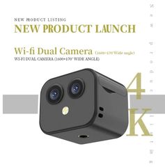 Μίνι Κάμερα Δράσης– Παρακολούθησης με Σύστημα WiFi- DUAL-LENS 4K Μαύρη