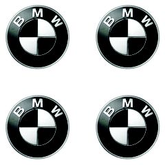 Αυτοκόλλητα Σήματα BMW 5.5cm για Ζάντες Αυτοκινήτου Σετ 4 τμχ
