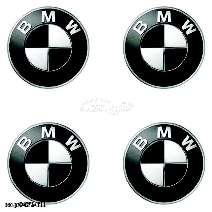 Αυτοκόλλητα Σήματα BMW 5.5cm για Ζάντες Αυτοκινήτου Σετ 4 τμχ