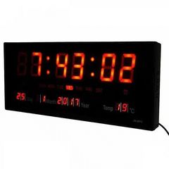 Ψηφιακό Ρολόι Τοίχου - Πινακίδα LED με Θερμόμετρο  Ημερολόγιο και Ξυπνητήρι